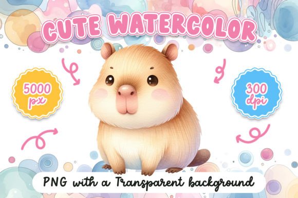 Cute Watercolor Capybara: A Soft, Playful Illustration for Warm Branding and Social Media