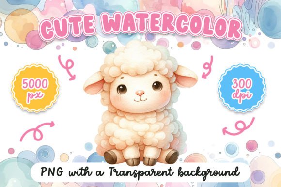 Cute Watercolor Sheep Illustrations for Warm, Approachable Branding