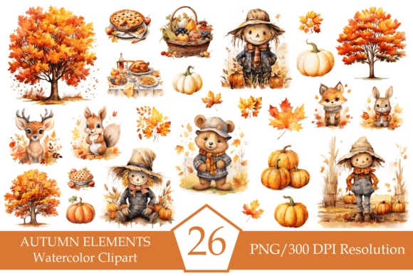 Watercolor Cozy Fall Autumn Clipart: A Practical Review for Etsy Sellers & Digital Product Makers