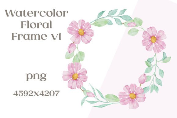 Watercolor Floral Frame V1: A Fresh Illustration for Blog and Editorial Design