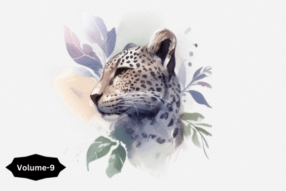 Watercolor Leopard Clipart PNG Volume –9: Illustrations That Elevate Blog Design and Editorial Visuals