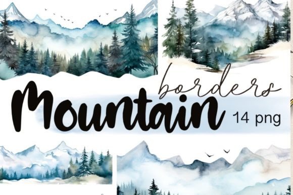 Watercolor Mountains Border Clipart for Crafting: A Practical Review for Etsy Sellers and Craft Makers